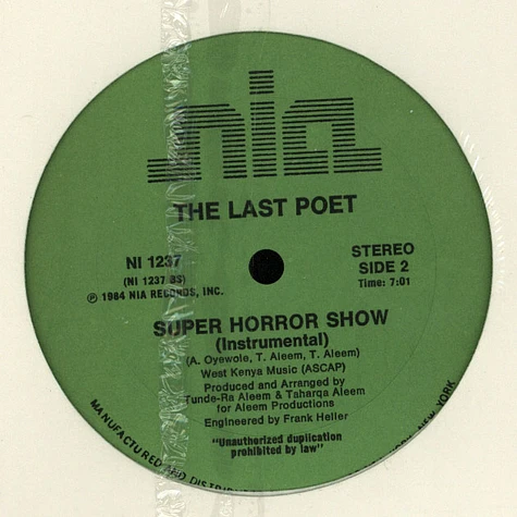 The Last Poet - Super Horror Show
