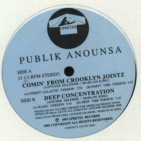 Publik Anounsa - Comin' From Crooklyn Jointz
