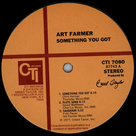 Art Farmer - Something You Got