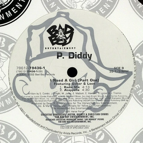 P. Diddy And Ginuwine / P. Diddy And Cheri Dennis - I Need A Girl (Part Two) / So Complete (Remix)
