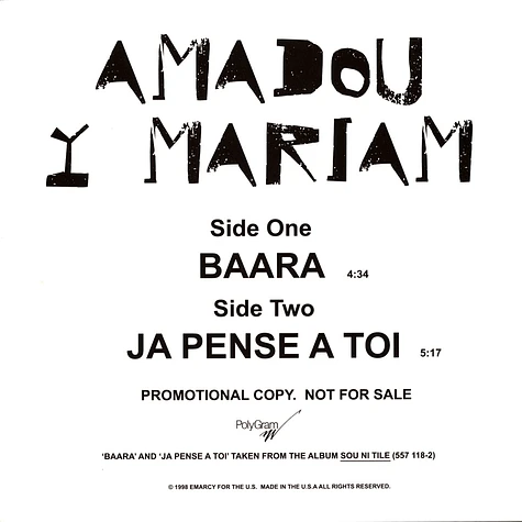 Amadou & Mariam - Baara