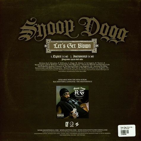 Snoop Dogg Featuring Pharrell Williams - Let's Get Blown