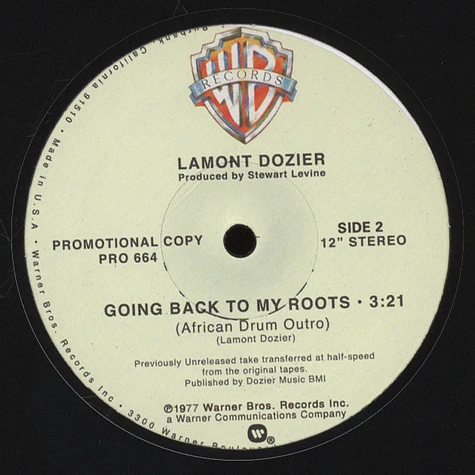 Lamont Dozier - Going Back To My Roots