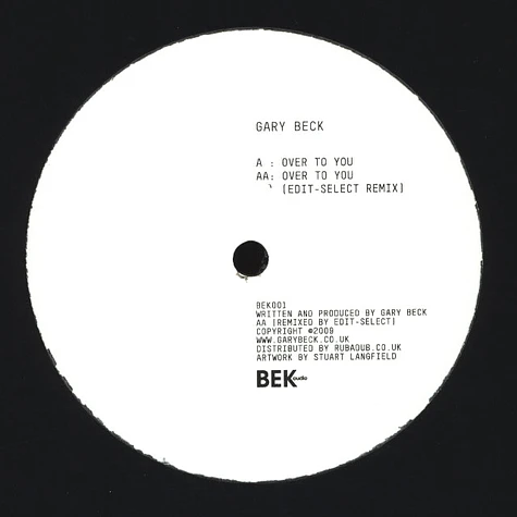 Gary Beck - Over To You