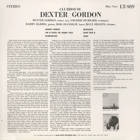 Dexter Gordon - Clubhouse