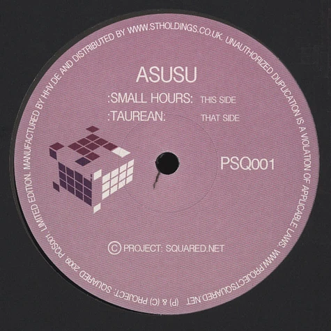 Asusu - Taurean / Small Hours