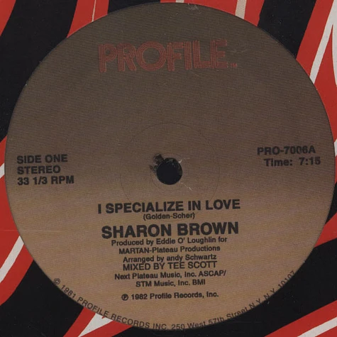 Sharon Brown - I Specialize In Love