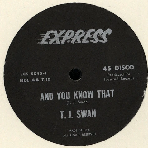T.J. Swan - And You Know That
