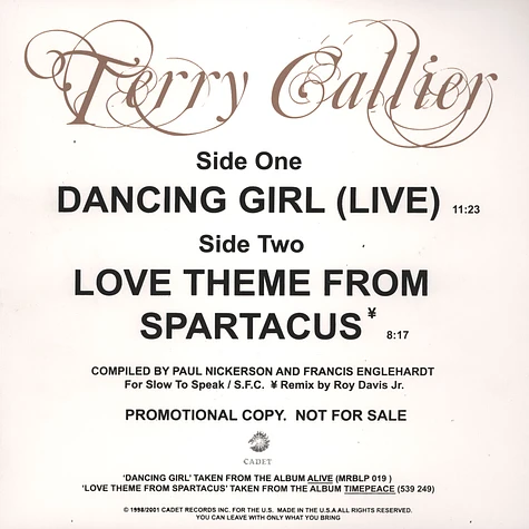 Terry Callier - Dancing Girl (Live)