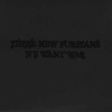 These New Puritans - We Want War