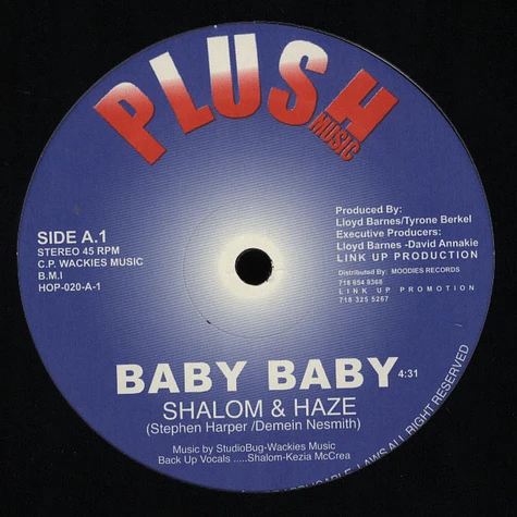 Shalom & Haze / Shalom & Haze - Baby Baby / Baby Baby Remix