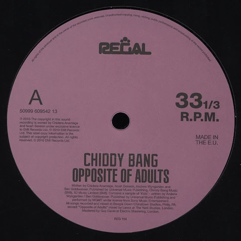 Chiddy Bang - Opposite Of Adults EP
