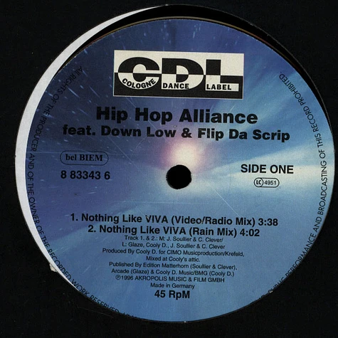 Hip Hop Alliance Feat. Down Low & Flip Da Scrip - Nothing Like Viva