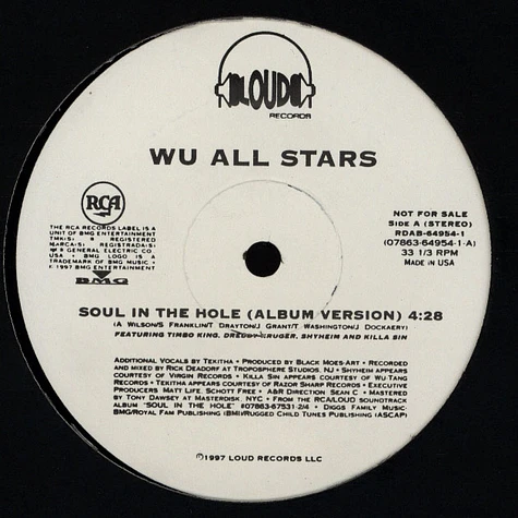 Wu-Tang Clan All Stars - Soul In The Hole