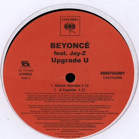 Beyonce - Upgrade u feat. Jay-Z