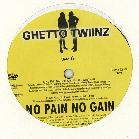 Ghetto Twinz - No Pain No Gain