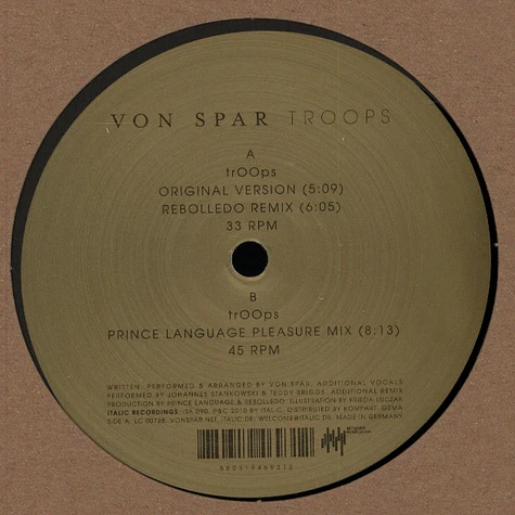 Von Spar - trOOps Prince Language & Rebolledo Remix