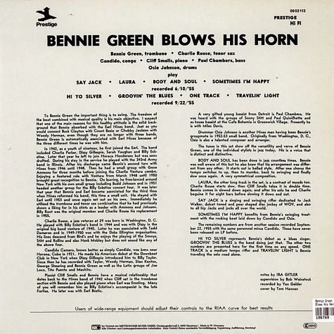 Bennie Green - Blows His Horn