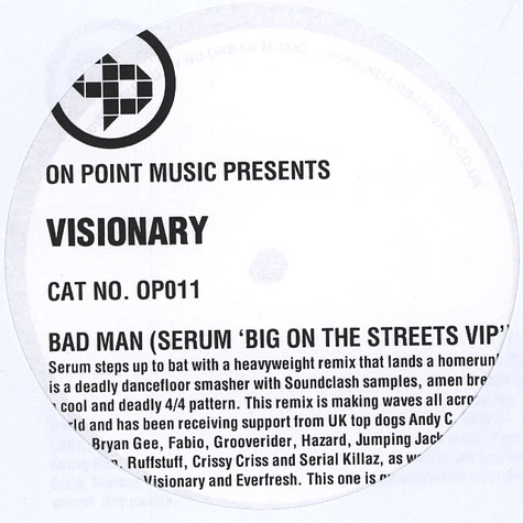 Visionary - Bad Man Serum VIP / Stalefish VIP