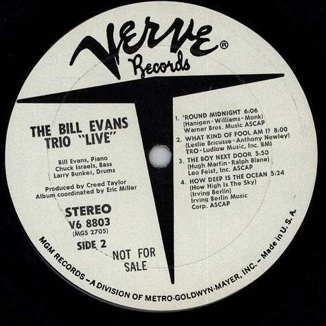 Bill Evans Trio - Live
