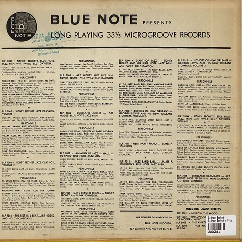 Sidney Bechet - Sidney Bechet's Blue Note Jazz Men Vol. 2