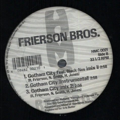 Frierson Bros. - Till The End / Gotham City