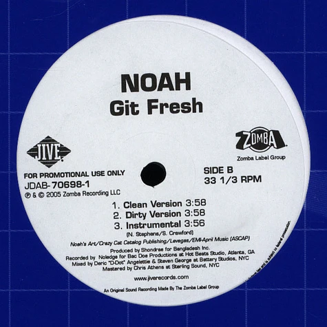 Noah - Dat Boy Chevy / Git Fresh