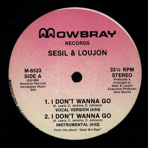 Sesil & Loujon - I Don't Wanna Go / Be Yourself