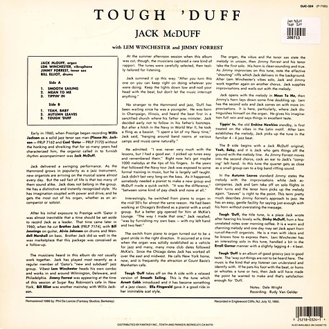 Brother Jack McDuff with Jimmy Forrest - Tough 'Duff