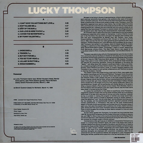 Lucky Thompson - Lucky Thompson