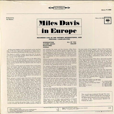 Miles Davis - Miles Davis In Europe