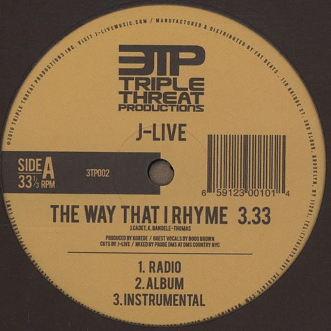 J-Live - The Way That I Rhyme Feat. Boog Brown