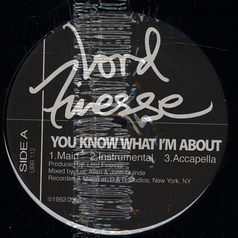 Lord Finesse - You Know What I'm About / Yes You May Remix