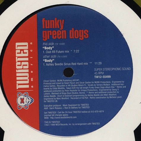 Funky Green Dogs - Body remixes