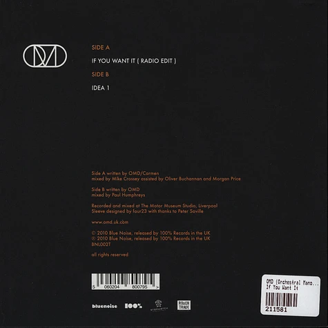 OMD (Orchestral Manoeuvres In The Dark) - If You Want It
