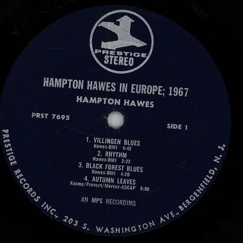 Hampton Hawes - Hampton Hawes In Europe; 1967