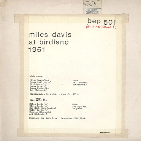 Miles Davis - Miles Davis AT Birdland: 1951