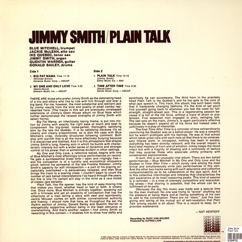 Jimmy Smith - Plain Talk