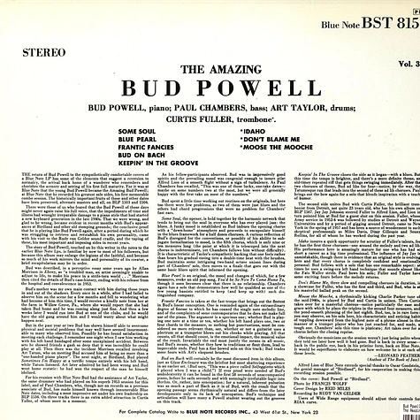 Bud Powell - The Amazing Bud Powell Volume 3