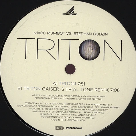 Marc Romboy vs. Stephan Bodzin - Triton