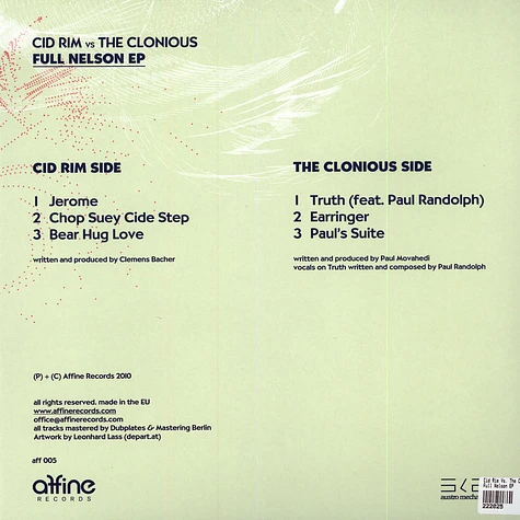 Cid Rim Vs. The Clonius - Full Nelson EP