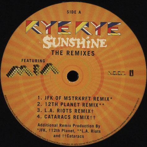 Rye Rye - Sunshine Remixes feat. M.I.A.
