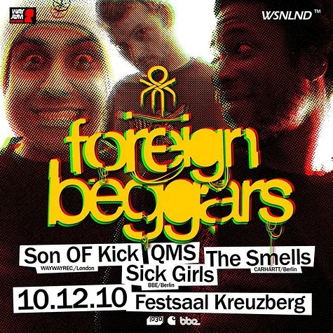 Foreign Beggars - Konzertticket für Berlin, 10.12.2010 @ Festsaal Kreuzberg