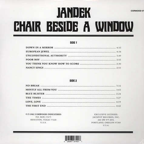 Jandek - Chair Beside A Window