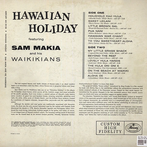Sam Makia And His Waikikians - Hawaiian Holiday