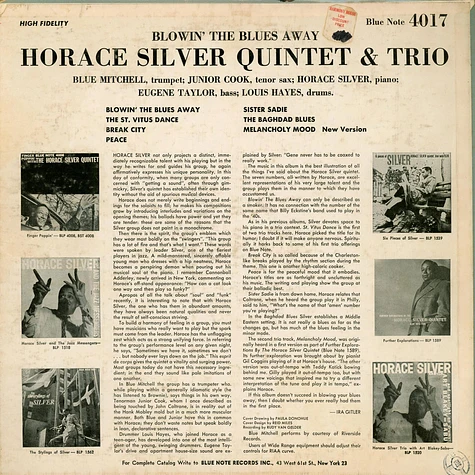 The Horace Silver Quintet & The Horace Silver Trio - Blowin' The Blues Away