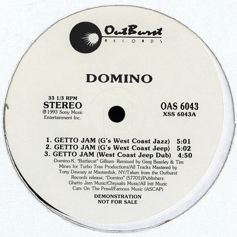 Domino - Getto Jam / Sweet Potato Pie