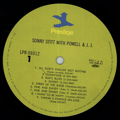 Sonny Stitt - Sonny Stitt With Powell & J.J.