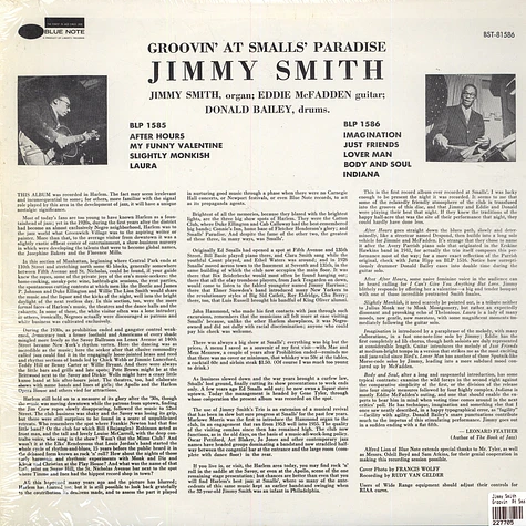 Jimmy Smith - Groovin' At Smalls' Paradise Volume 2