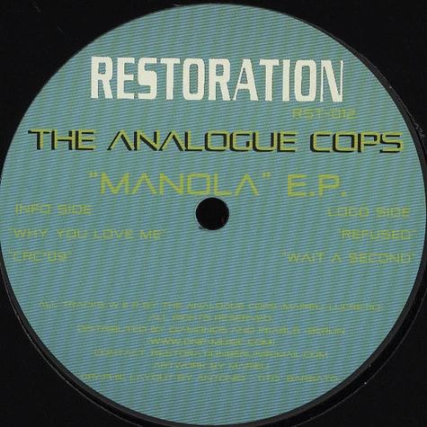 The Analogue Cops - Manola EP